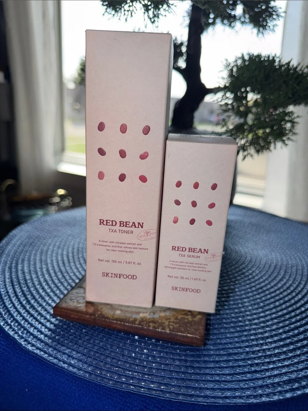 Red Bean TXA Toner & Serum Set in Light Pink